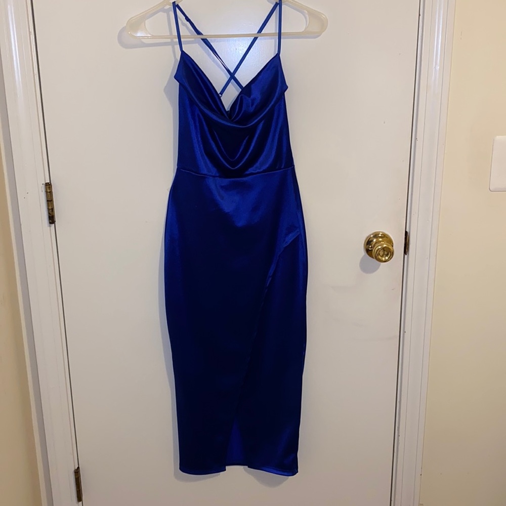 Satin Midi Cocktail Dress